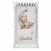 LVYZIHO Sleeping Bear Custom Name Crib Sheet Set, Sleeping Bear Sleep on Moon Crib Bedding Set, Baby Shower Gift Bedding Set - Image 2